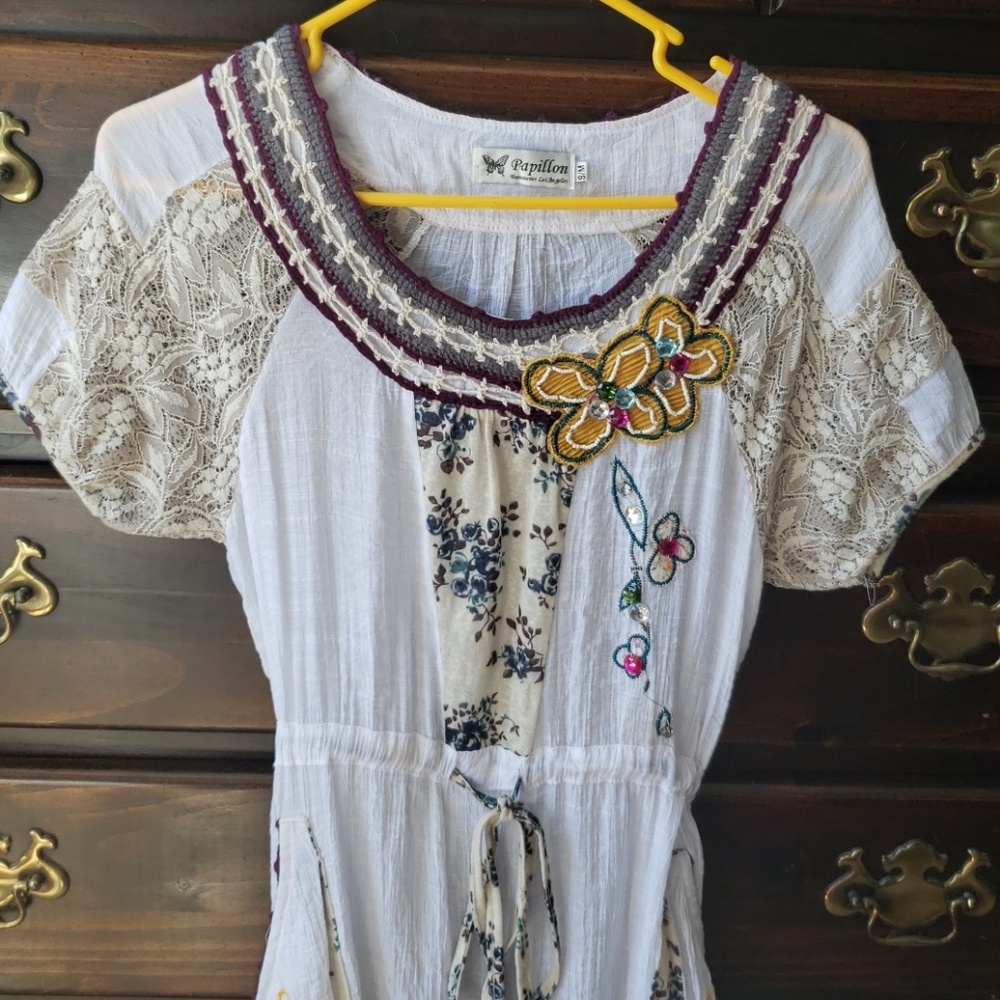 Hippie Boho embroidered sundress